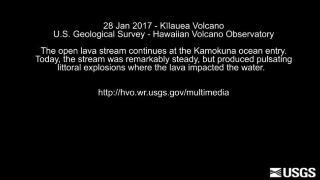 Dramatic USGS video of lava flow from Hawaii volcano