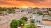 Ouagadougou, Burkina Faso, under an orange sky is seen in a photo posted on the "Burkina Faso est Chic" Facebook page.